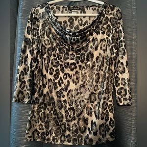 3/$15 Soft Works Animal Print Top